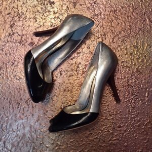 Guess By Marciano Patent Leather Peep Toe Heels
